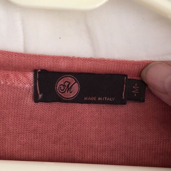 M Made in Italy Long Sleeve T-shirt size M New Pink - Picture 3 of 5